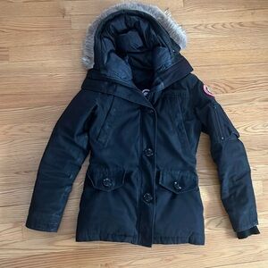 Canada Goose Black Hooded Ski Jacket